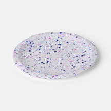 Elegantes Retro Terrazzo Lila weißes Muster