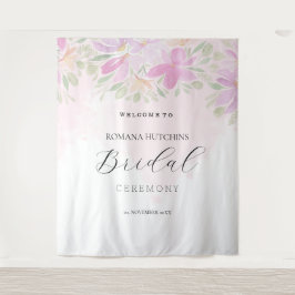 Elegantes romantisches Blumenrosa Wandteppich