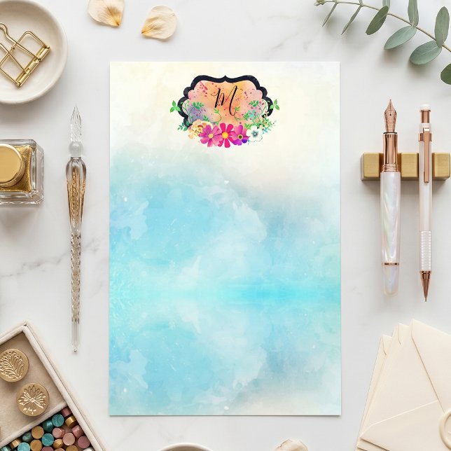 Elegantes Romantisches Blumenstrauß Briefpapier (Von Creator hochgeladen)