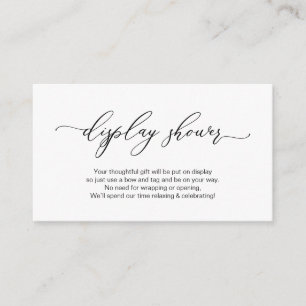 Elegantes romantisches Design, Schwarz, Display-Du Begleitkarte