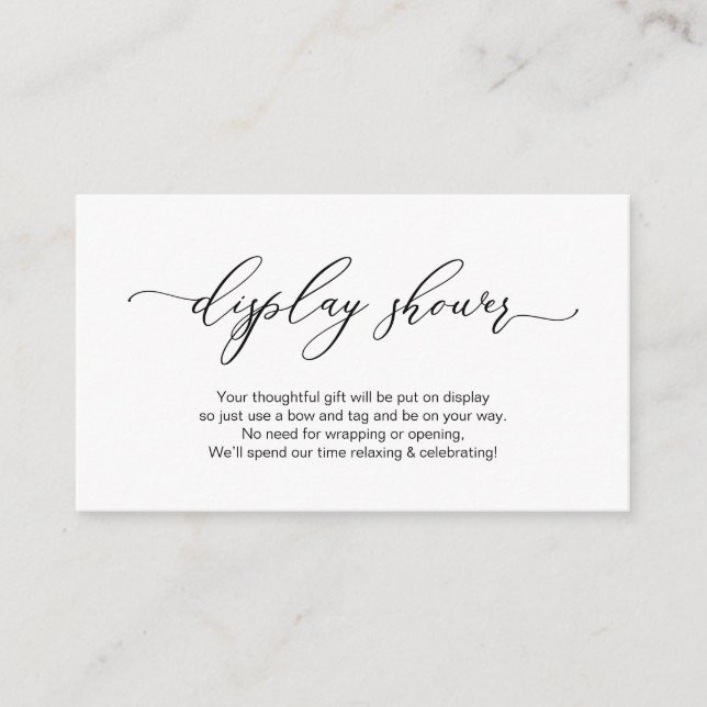 Elegantes romantisches Design, Schwarz, Display-Du Begleitkarte (Vorderseite)