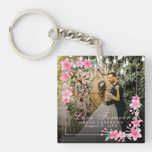 Elegantes romantisches Foto zum Valentinstag Schlüsselanhänger