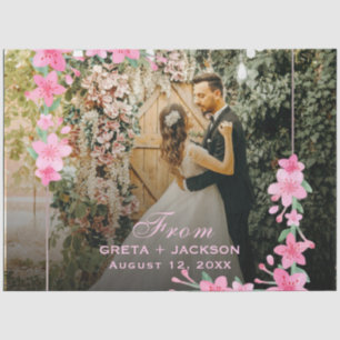 Elegantes romantisches Foto zum Valentinstag Seidenpapier