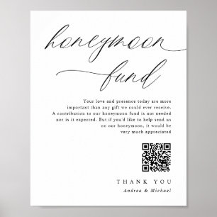 Elegantes Romantisches Hochzeits-Flitterwochen-Fon Poster