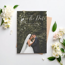 Elegantes romantisches minimalistisches Hochzeitsf Save The Date