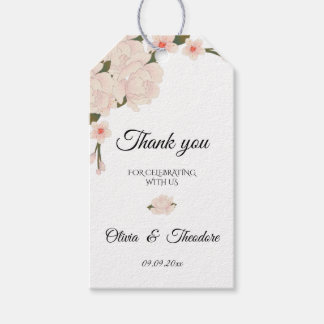 Elegantes romantisches Rosa Blütenblütenblütenblüt Geschenkanhänger