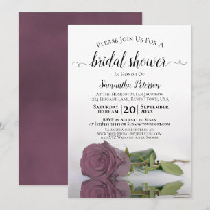 Elegantes Romantisches Rosenrosa Brautparty Einladung