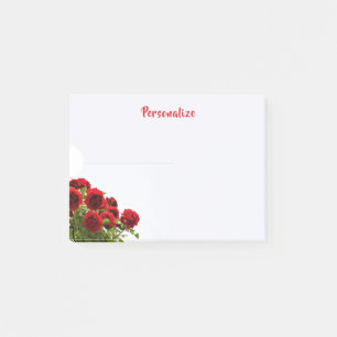 Elegantes romantisches rotes Rosenbouquet personal Post-it Klebezettel