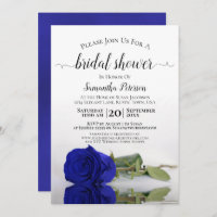 Elegantes Romantisches Royal Blue Rose Brautparty