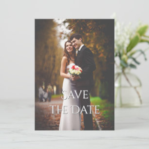 Elegantes romantisches Script-Foto Hochzeit Save The Date