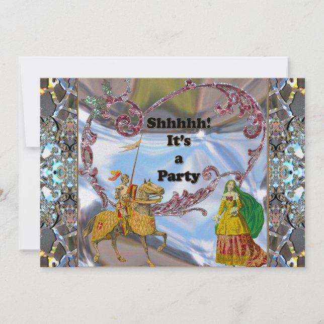 Elegantes Romantisches Überraschungs-Party laden Einladung (Vorderseite)