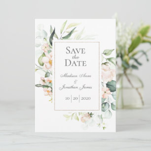 Elegantes Romantisches Wasserfarbenschild Save The Date