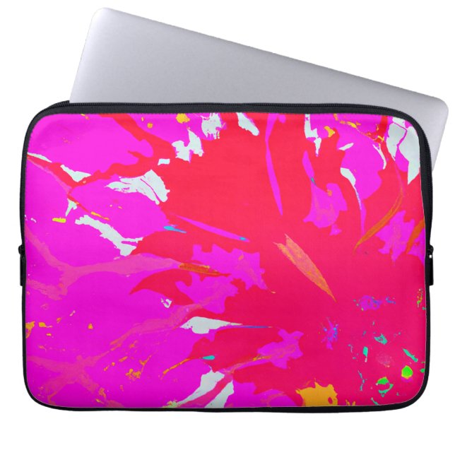 Elegantes rosa Abstraktes Muster Laptopschutzhülle (Vorderseite)