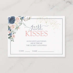 Elegantes Rosa Aquarell Brautparty Spiel Begleitkarte