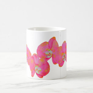Elegantes rosa Aquarell Orchid Gemälde Tasse