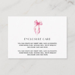 Elegantes Rosa Bindung an das Brautparty des Knote Begleitkarte