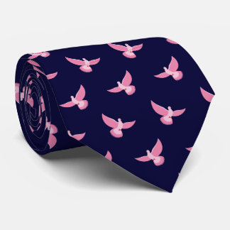 Elegantes rosa blaues Taube Nahtloses Muster Krawatte