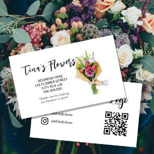 Elegantes rosa Blumen-Design Danke Mitteilungskarte