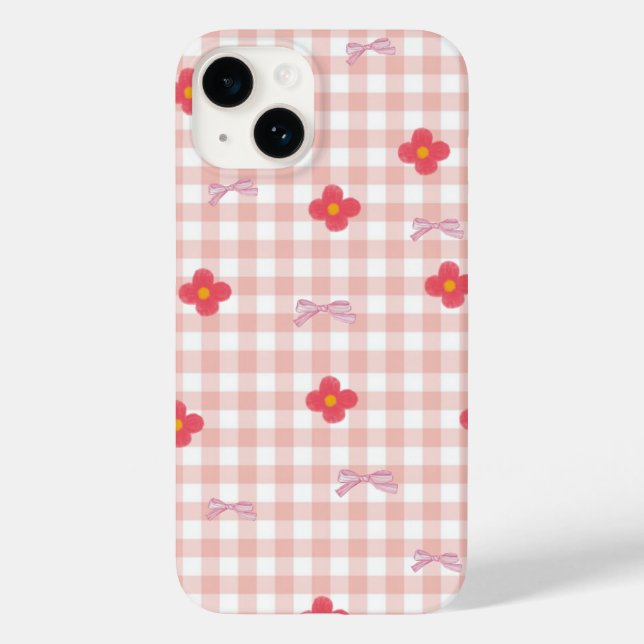 Elegantes rosa Blumen-Handyhülle Case-Mate iPhone Hülle (Rückseite)