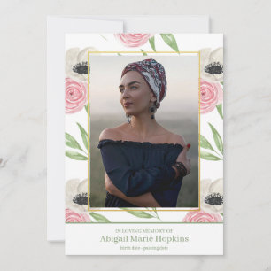 Elegantes rosa Blumen in liebevollem Dankeskarte