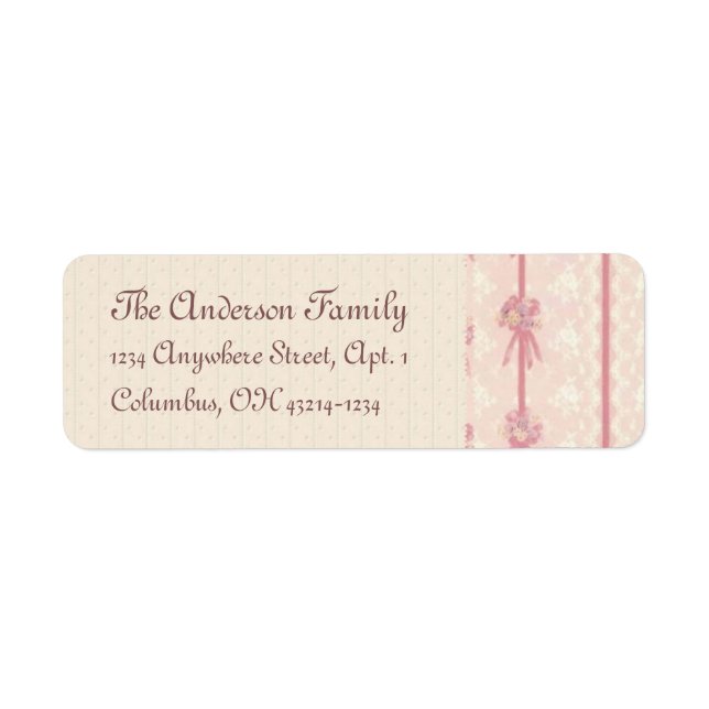 Elegantes rosa Blumendesign (Vorne)