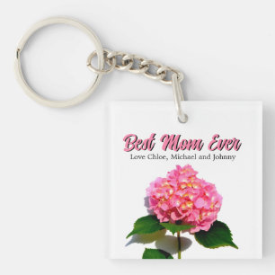Elegantes rosa Blumengeschenk für Mama Schlüsselanhänger