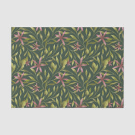Elegantes rosa Blumenmuster auf dunklem Hintergrun Seidenpapier