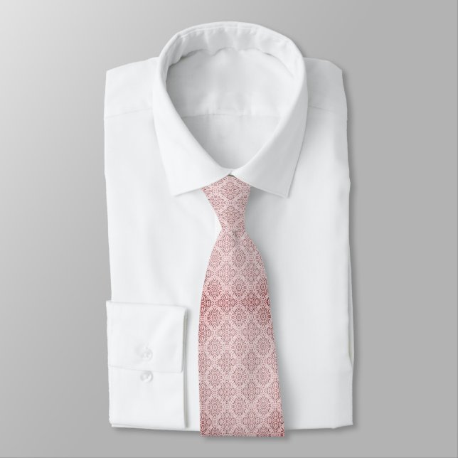 Elegantes rosa Blumenmuster Neck Tie Krawatte (Gebunden)