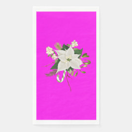 Elegantes rosa Blumenmuster perfekt für Partys Serviette
