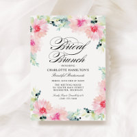 Elegantes Rosa Blumenstrauß Wasserfarbe Bridal Bru