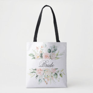 Elegantes rosa Blush Bloral Bride Script Wasserfar