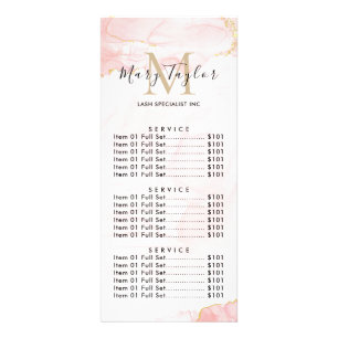 Elegantes Rosa-Blush-Gold-Glitter-Marmor  Werbekarte