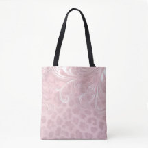 Elegantes Rosa-Blush-Leopard- & Silber-Damaskus-Wi