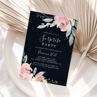 Elegantes Rosa Blush Party Einladung