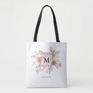 Elegantes Rosa-Blüten-Monogramm