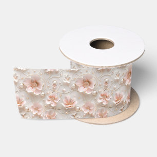 Elegantes rosa Blütenband Satinband