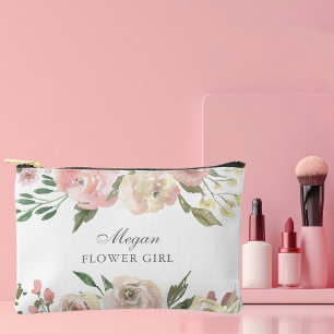 Elegantes Rosa Blütenmäulchen Zubehörtasche
