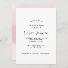 Elegantes, rosa Brautparty Einladung