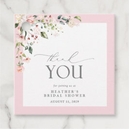 Elegantes Rosa Brautparty Geschenkanhänger