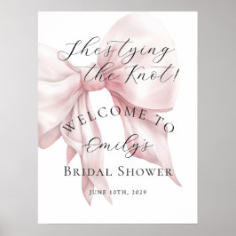 Elegantes rosa Brautparty Willkommen Poster