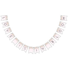 Elegantes Rosa Brautparty Wimpelkette