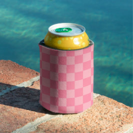 Elegantes rosa Checkerboard Dosenkühler