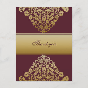 Elegantes Rosa Dankeschön-Karten Postkarte