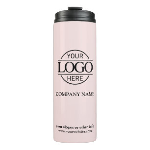 Elegantes rosa Firmenlogo Thermosbecher