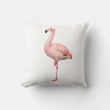 Elegantes Rosa-Flamingo-Tropen-Akzent-Kissen