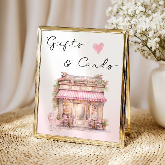 Elegantes rosa Florales Boutique-Geschenke und Kar Poster