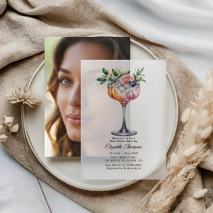 Elegantes rosa florales Cocktail Brautparty