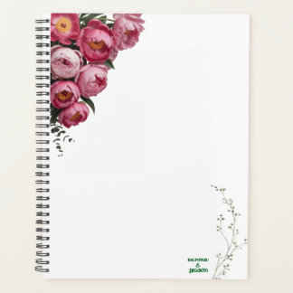 Elegantes rosa florales Hochzeit Willkommensschild Planer