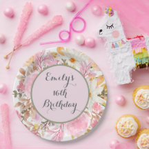 Elegantes, rosa, florales Party