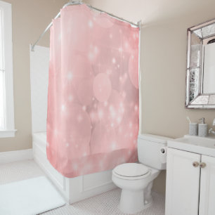 Elegantes, rosa Funkelnd Design Duschvorhang